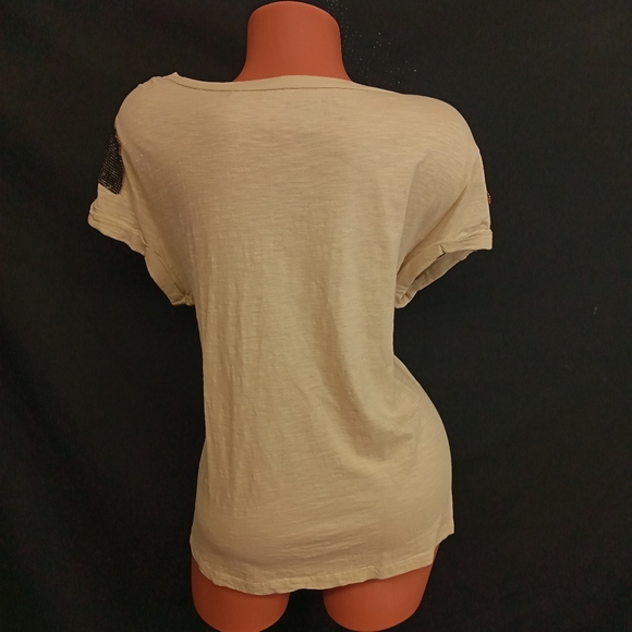 XXL Decree V neck embellished detail cotton top - Picture 4 of 11